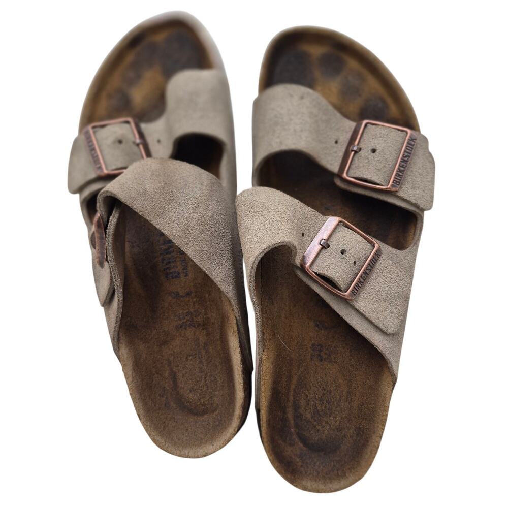 Birkenstock Arizona soft footbed Nubuck Suede Taupe size EU 38 US 7-7.5